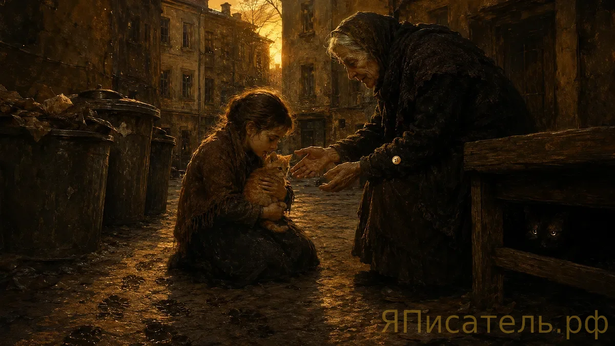Рыжий во дворе