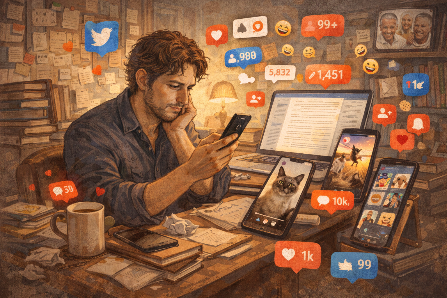 Писатель в соцсетях: ты строишь бренд или просто листаешь мемы?
