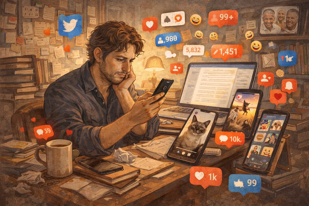 Писатель в соцсетях: ты строишь бренд или просто листаешь мемы?