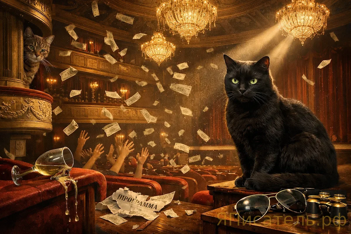 Мастер и Маргарита в WhatsApp: Сеанс чёрной магии в Варьете — 'Кто заказывал валюту?' 🎩🔥💸