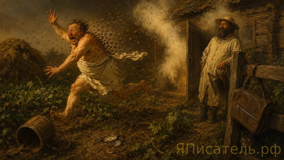 Рой в бане у соседа
