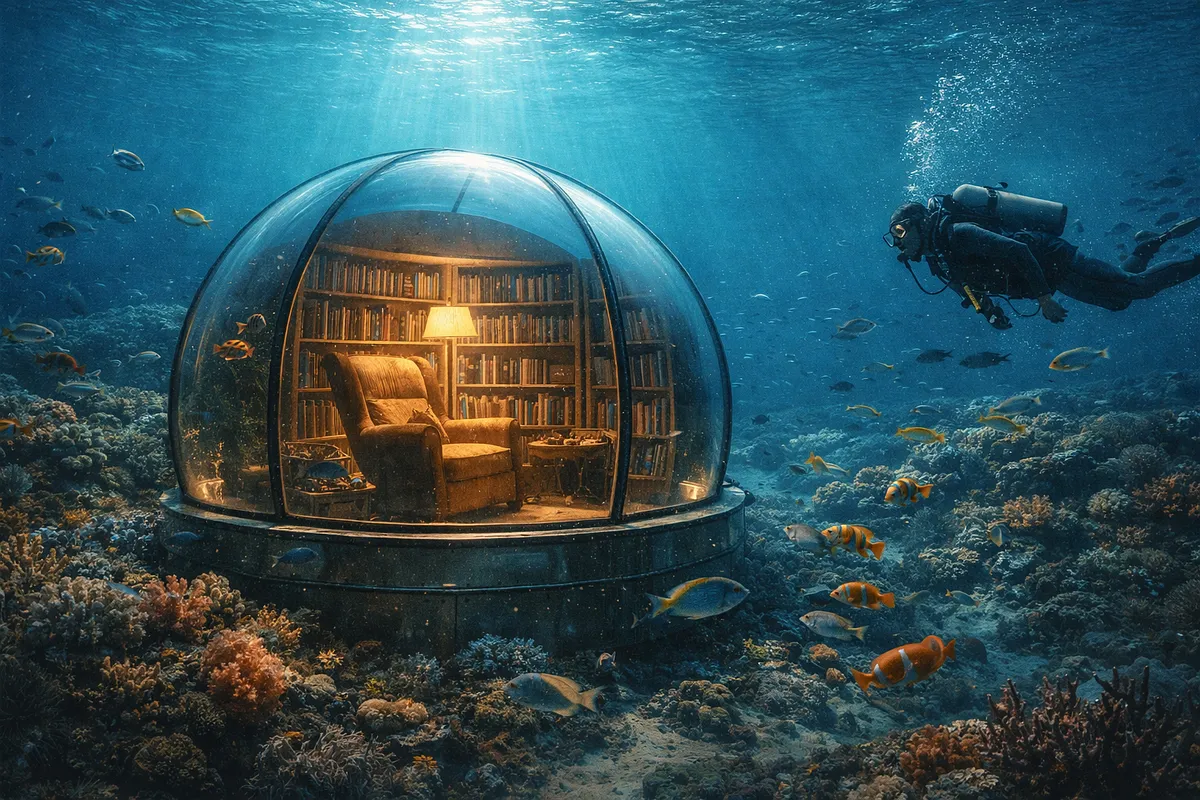 Подводная библиотека открылась на глубине 30 метров у берегов Хорватии
