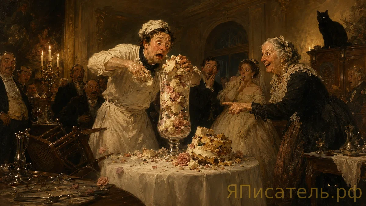 Свадебный торт, который затрясло