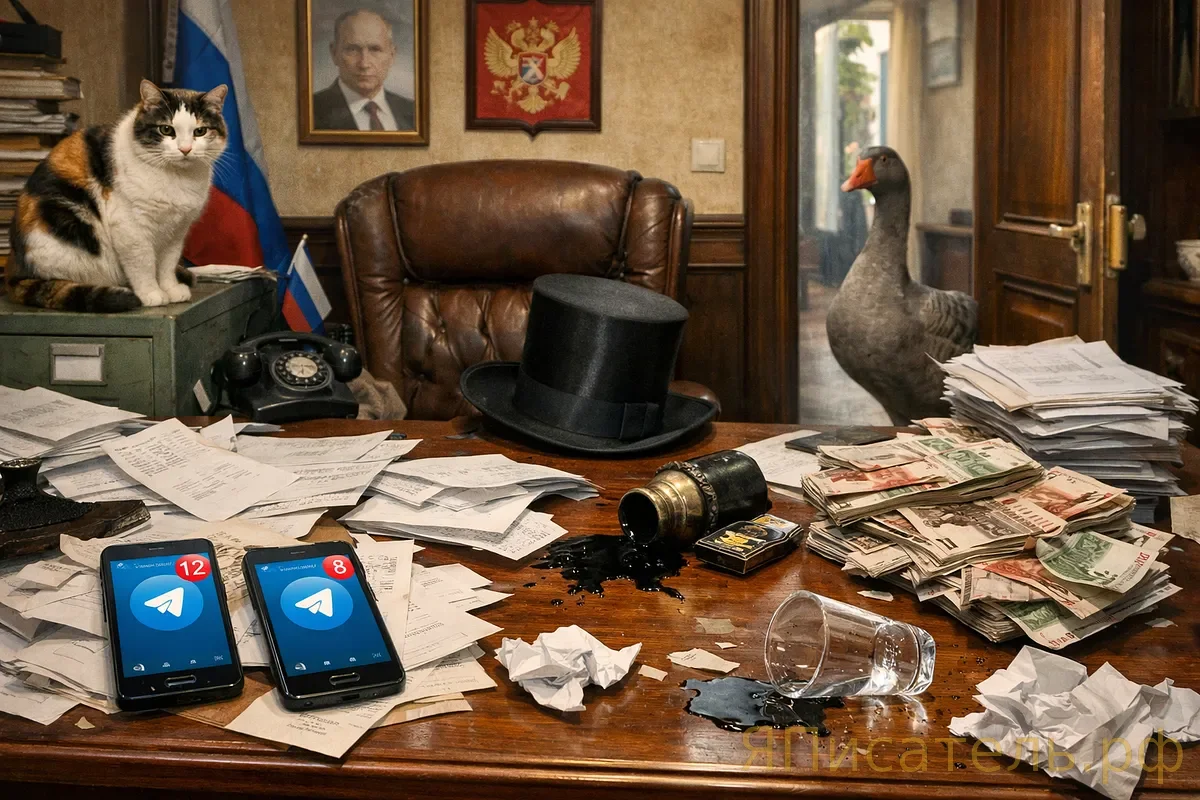 Подслушано_уездный_N: ревизор едет, Хлестаков жрёт осетрину, городничий теряет рассудок — live из катастрофы