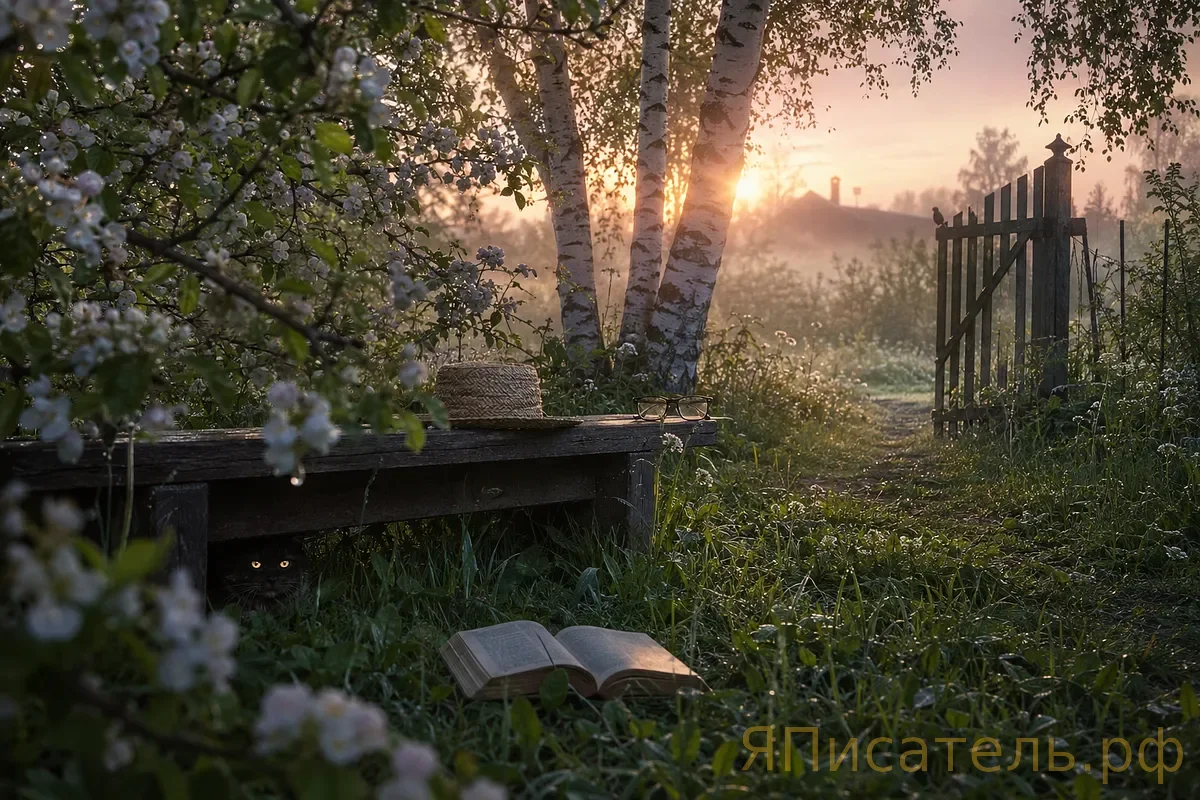Заря над садом