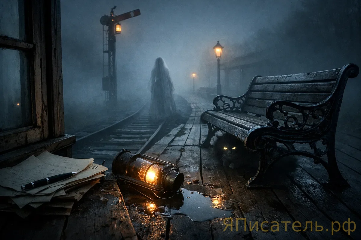 Туман над заброшенной станцией