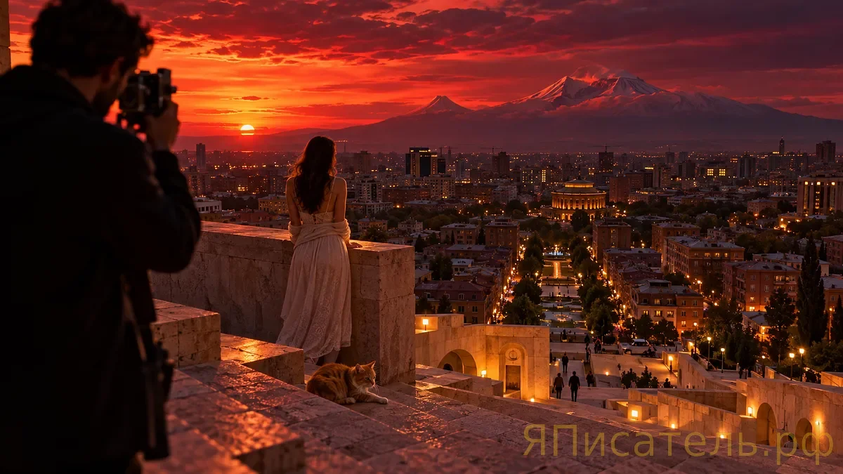 Мой фотограф с Каскада в Ереване