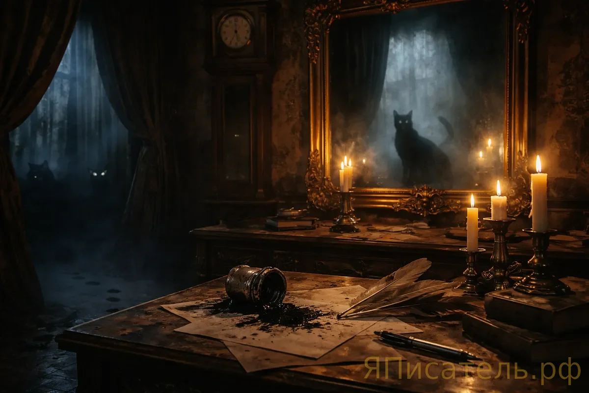 Зеркало в пустой гостиной