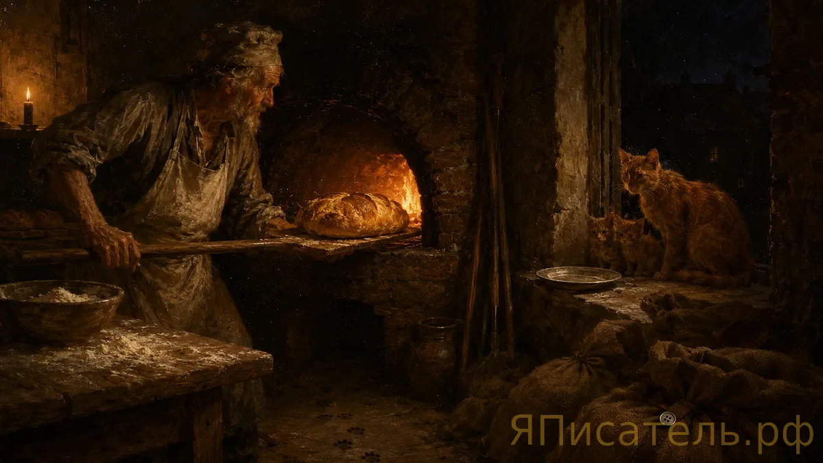 Батон на подоконнике