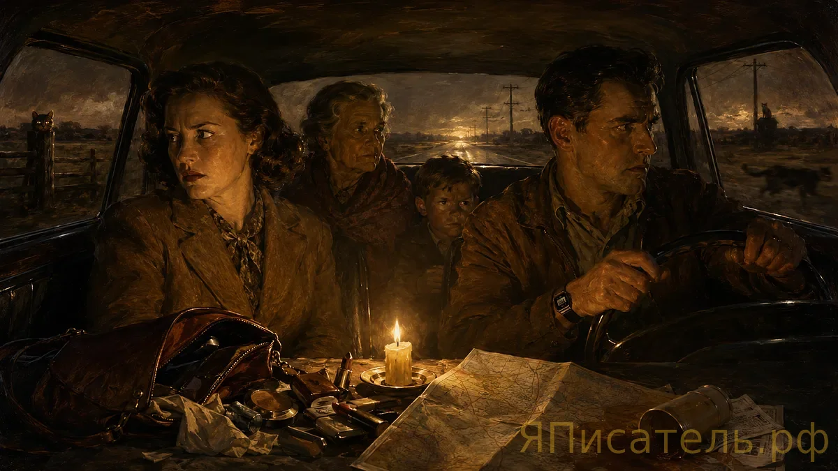 Переходная сцена как тень между двумя миром
