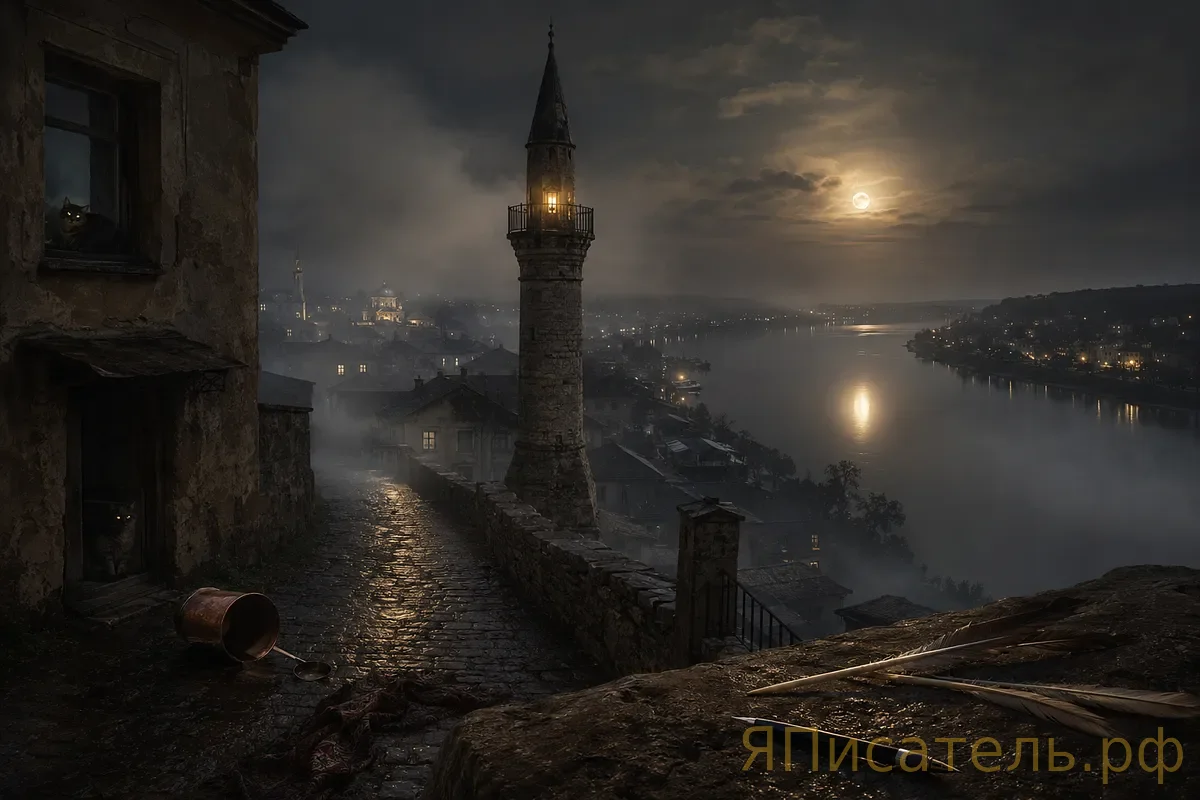 Лампа на старом минарете