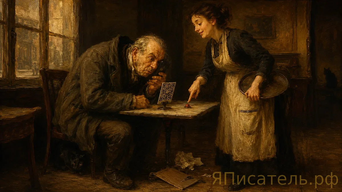 Кью-ар, или Как я в кофейне полтора часа чаю добивался