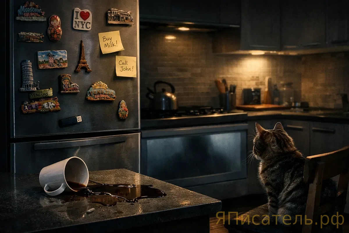 Записка на холодильнике