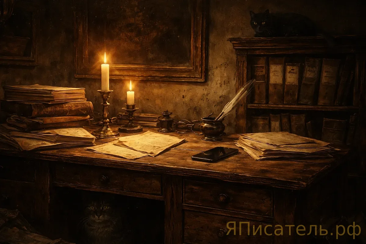 Тетрадь под красным огоньком