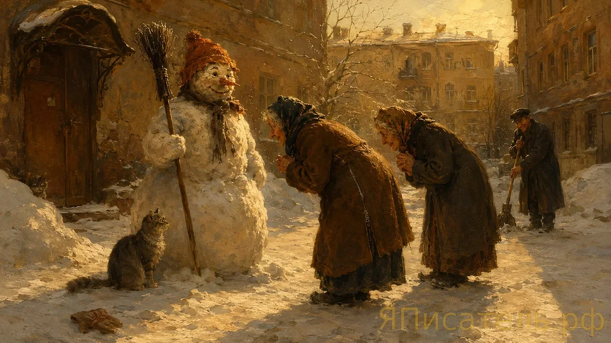 Снеговик в моей шапке