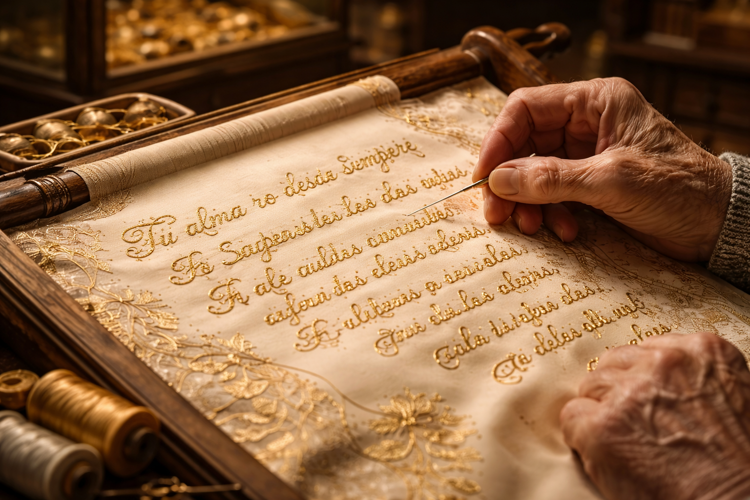 Аргентинский поэт вышивал стихи на шёлке 40 лет: коллекция из 200 платков передана в музей Борхеса