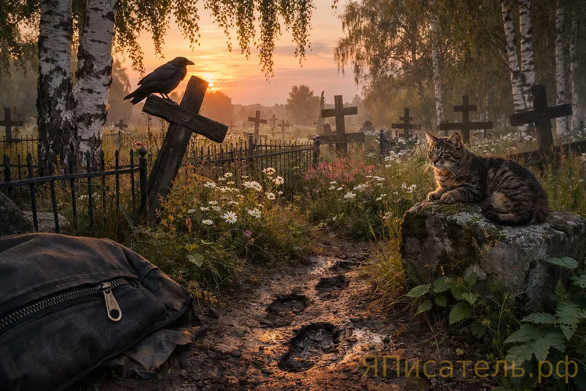 Кладбище у берёзовой рощи
